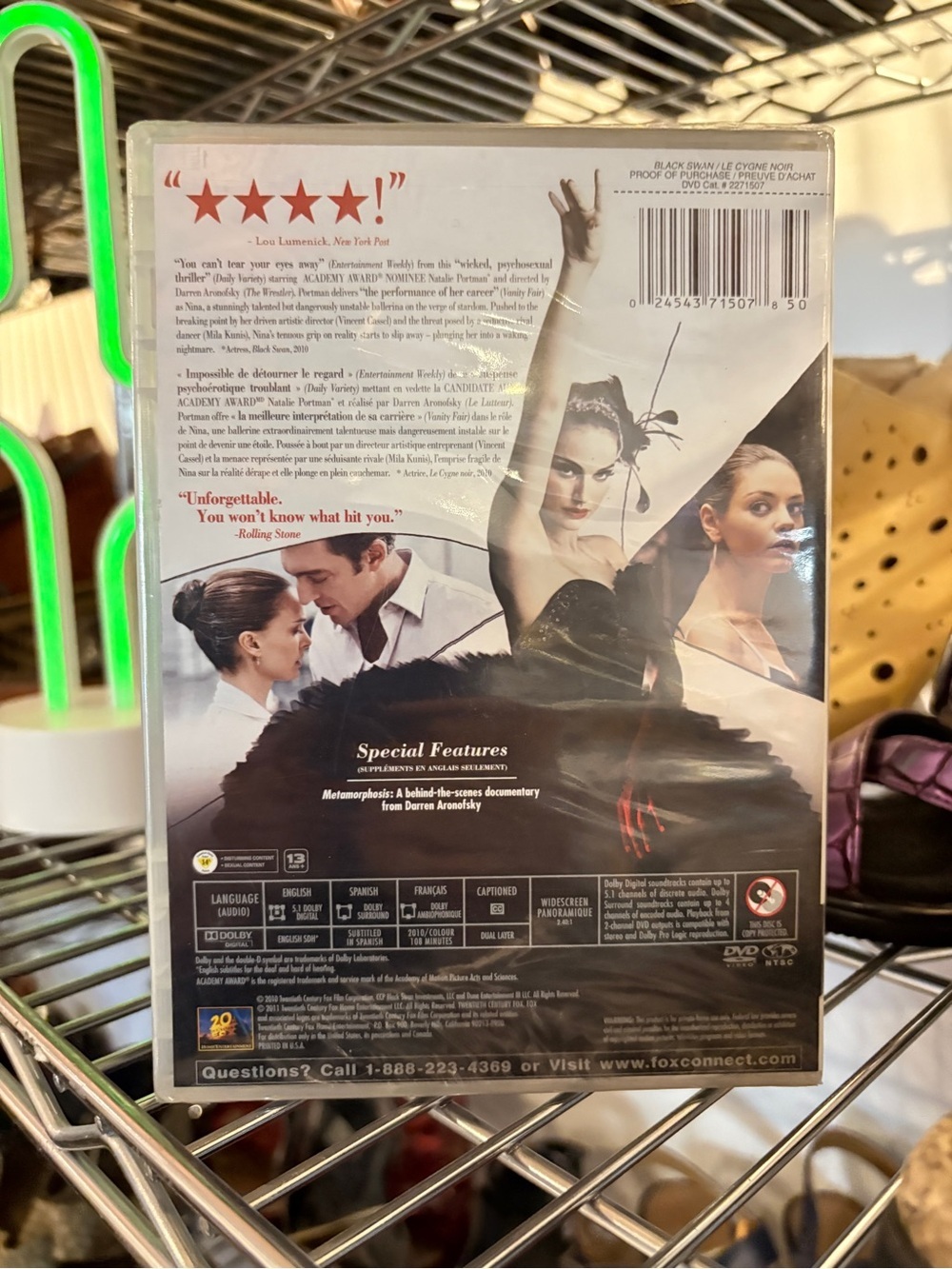 Black Swan DVD (2010) Natalie Portman Oscar Winner Psychological Thriller SEALED - Picture 3 of 3